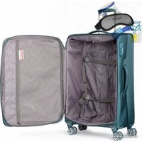 Чемодан-спиннер Mironpan 50161-2-L 76 см (бирюза)