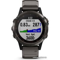 Умные часы Garmin Fenix 5 Plus Sapphire (титановый серый/титановый)