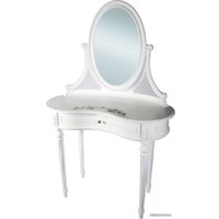 Туалетный столик с зеркалом ГрандМодерн С деколью 89x40x142 (белый)
