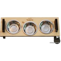 Миски на подставке Чешир Царь 3 миски 200 мл (бежевый)