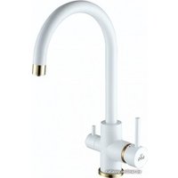 Смеситель Paulmark Essen Es213211-431BR (белый матовый бронза)