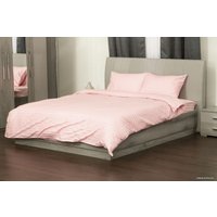 Евро комплект постельного белья Loon Stripe (евро, наволочки 70х70, розовый)