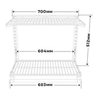 Система хранения Титан-GS 2 шт + штанга 600 белая 350
