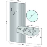 Стенка Интерлиния Lagom-2 LG-P (белый платинум/дуб золотой) в Гомеле