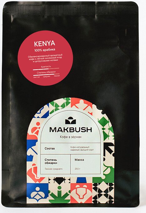 

Кофе MakBush Kenya зерновой 250 г