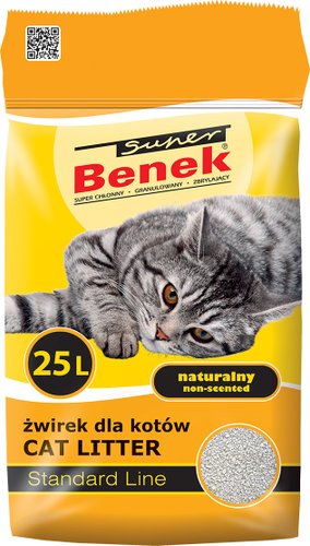 Наполнитель для туалета Super Benek Naturalny 25 л