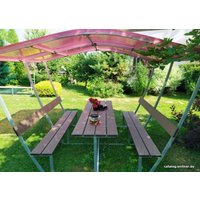 Беседка ComfortProm Тюльпан 2м с покрытием (гранатовый)