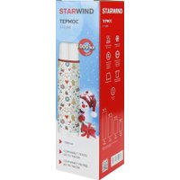 Термос StarWind New Year 11-1000 1 л (белый/рисунок)