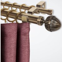 Карниз для штор Sundays Home Лайт Одеон 25мм+16мм двухрядный (антик, 2.4м)