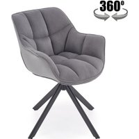 Стул с подлокотниками Halmar K610 (серый/черный)