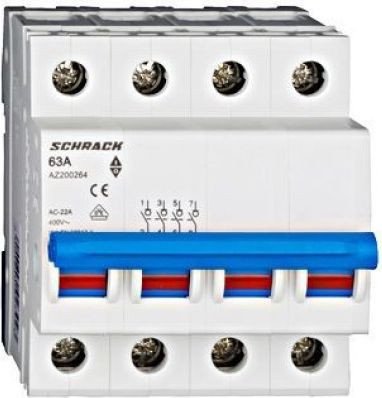 

Выключатель нагрузки Schrack Technik AZ 4p 063A AZ200264