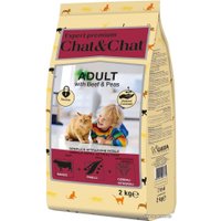 Сухой корм для кошек Chat&Chat Expert Adult with Beef & Peas (Говядина с горошком) 2 кг