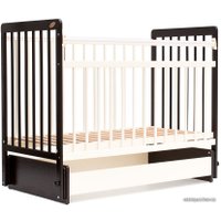 Классическая детская кроватка Bambini Euro Style М 01.10.05 (темный орех/слоновая кость)