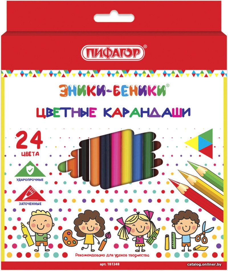 Набор цветных карандашей Пифагор Эники-Беники 181348 (24 цв)