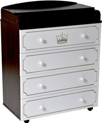 Детский комод Кедр Victoria 804 Crown (венге/белый)
