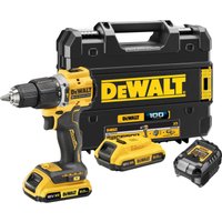 Ударная дрель-шуруповерт DeWalt DCD100YD2T (с 2-мя АКБ 2 Ач, кейс)