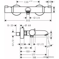 Смеситель Hansgrohe Ecostat 13114670