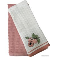 Набор полотенец Arya Apricot Stone 40x60 (2 шт, белый/пудровый)