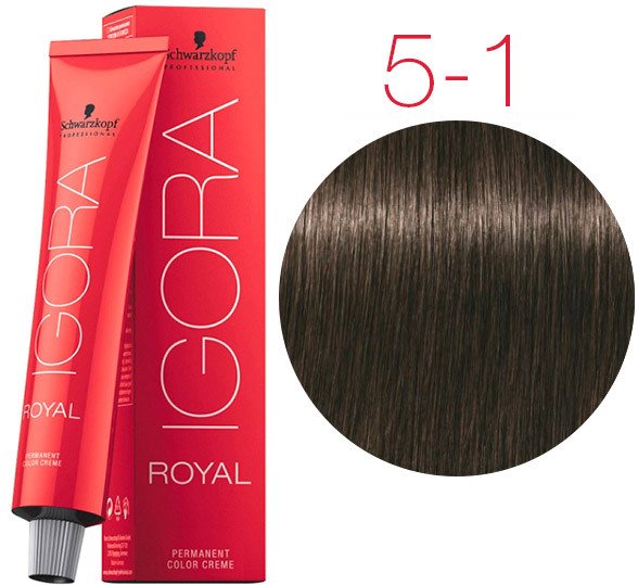 

Крем-краска для волос Schwarzkopf Professional Igora Royal Permanent Color Creme 5-1 60 мл