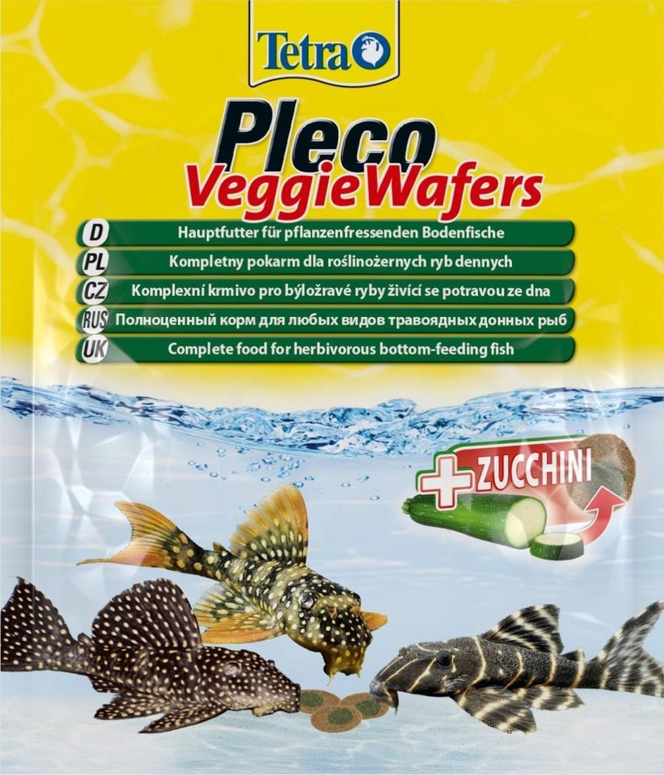 

Сухой корм Tetra Pleco Veggie Wafers 15 г