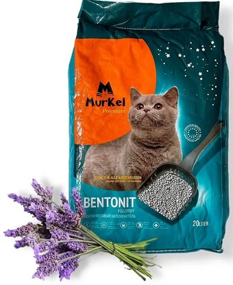 Наполнитель для туалета MurKel Бентонит 20л (лаванда)