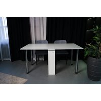 Стол-книга Stoloff Мечта 1600x850 (белый, опоры вкручиваемые, углы прямые с роликами и ручками)