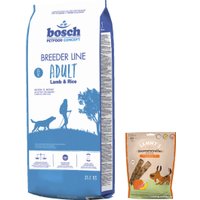 Сухой корм для собак Bosch Breeder Lamb & Rice (ягненок с рисом) 20 кг + Sammy's Gourmet Strips с уткой и курицей 180 г