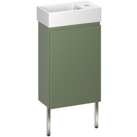  Wellsee Тумба под умывальник 3 в 1 WC Area 221805003 (тумба/матовый зеленый, раковина/глянцевый белый, ножки/нержавеющая сталь) в Бресте