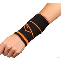 Суппорт запястья Indigo IN214 (черный/оражневый, L)