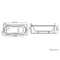 Ванна Polimat GRACJA 150x70 с ножками