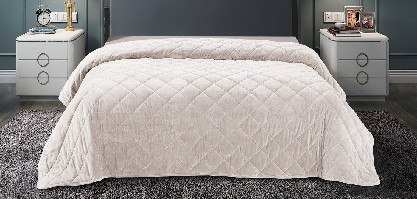 

Покрывало Luxor QV 12-0304 велюр (220x240, ivary)
