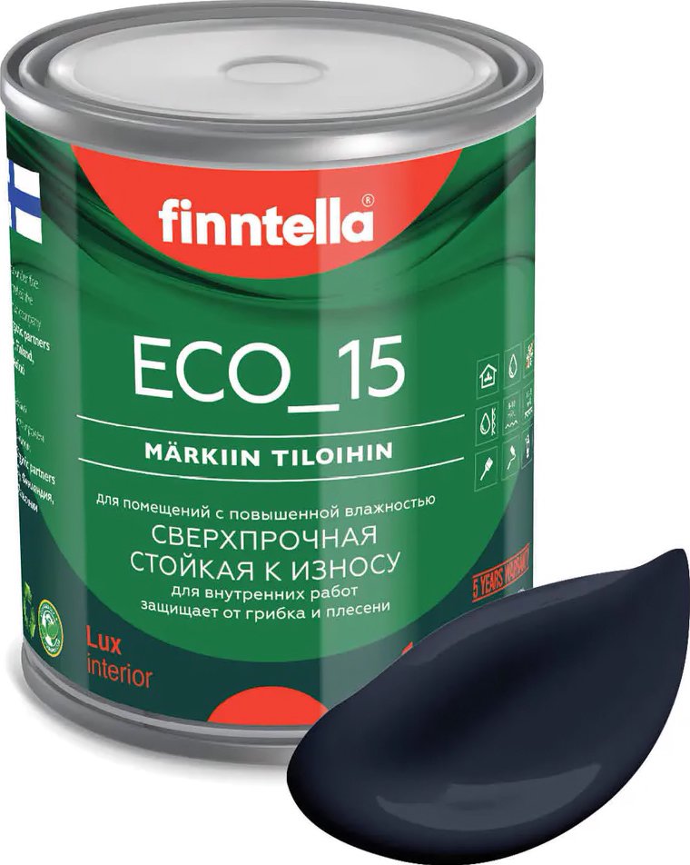 

Краска Finntella Eco 15 Nevy F-10-1-1-FL001 0.9 л (темно-синий)