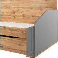 Кровать-тахта Involux Sale + Матрас Lagoma Ilta 90x200x18 км0144 (серый шифер/дуб натюрель)