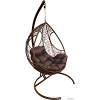 Подвесное кресло M-Group Долька 11150205 (коричневый ротанг/коричневая подушка)