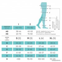 Чулки компрессионные Tonus Elast 0403 Lux 2кл без мыска (р.4/рост 2, черный)