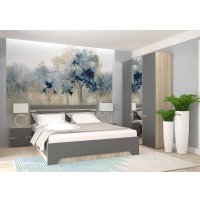 Комплект мебели для спальни Горизонт Анталия (сонома/графит софт)