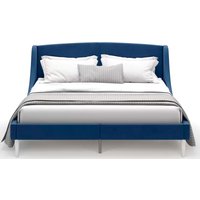 Кровать MONOFIX Лотти 160x200 (микровелюр/синий)