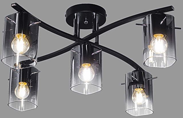 

Люстра средней высоты Aitin Pro НПБ 02-5x40-101 07369/5 (черный/хром)