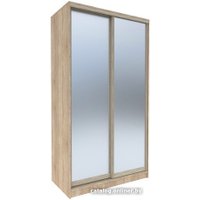 Шкаф-купе Евва 138 SH.05 АЭП ШК.2 02 (дуб сонома/зеркало/дуб шато)