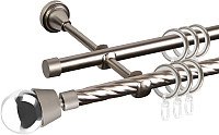 

Карниз для штор АС ФОРОС Grace D16K/16Г составной + наконечники Жемчужина хром (3м, сатин)