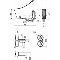 Система раздвижных дверей AKS Senator закрытый усиленный 80 кг