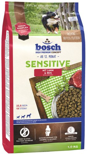 Сухой корм для собак Bosch Sensitive Lamb & Rice 1 кг (Сенситив Ягненок с Рисом)