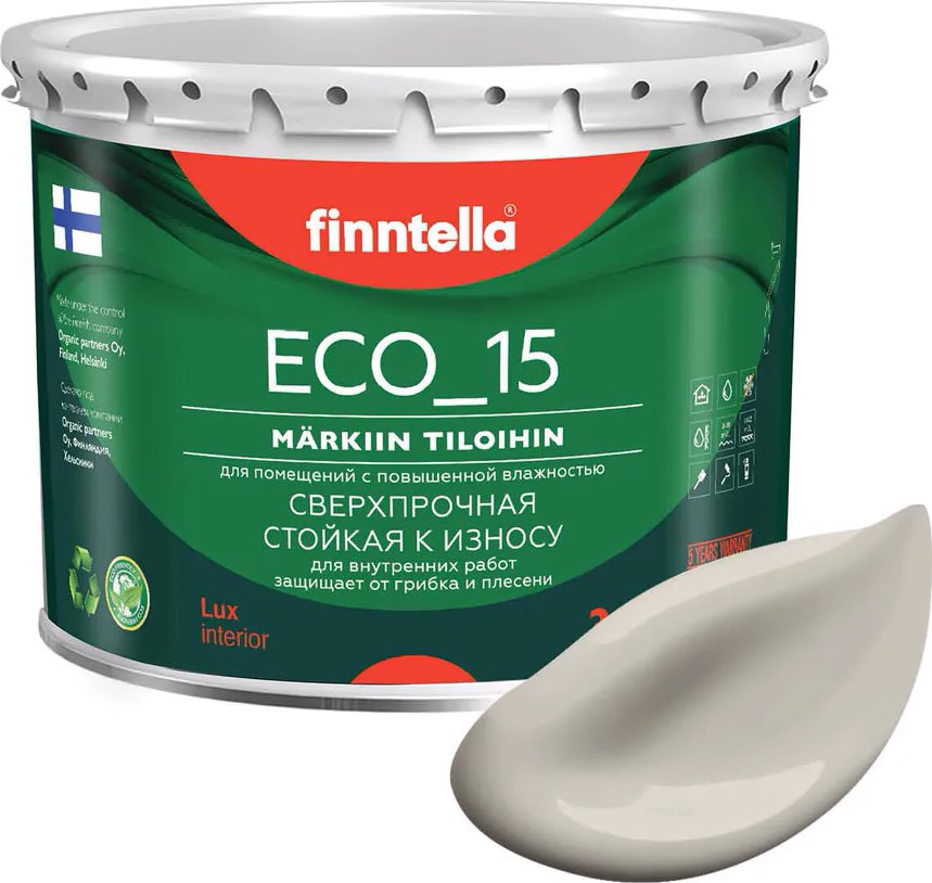 

Краска Finntella Eco 15 Tina F-10-1-3-FL084 2.7 л (бежевый)