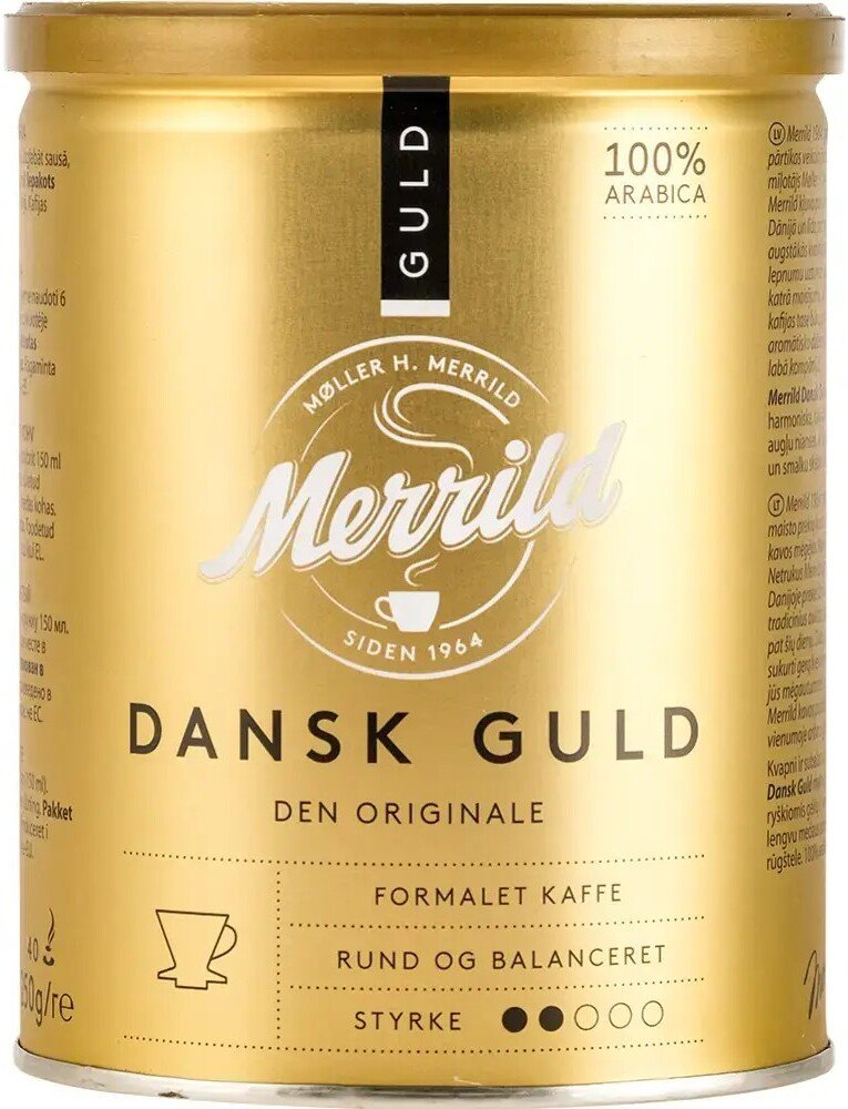 

Кофе Merrild Danks Guld молотый 250 г (в банке)