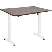 Стол для работы стоя ErgoSmart Wooden Electric Desk Slim 1300х750х27 мм (прямой край, дуб галифакс/белый)