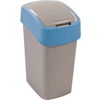 Мусорное ведро Curver Flip Bin (9 л, серый/голубой)