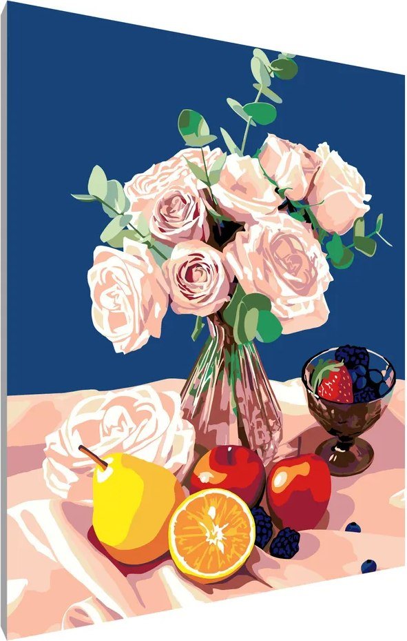 

Картина по номерам PaintLine Букет роз с фруктами PL-00114