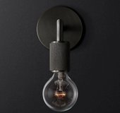 Rh utilitaire single sconce black 44.552 123284-22