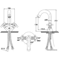 Смеситель Kaiser Cross (хром) [41011]