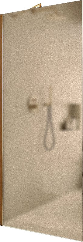 

Душевая стенка MaybahGlass 109x195 MGD-679-3ш (бронзовое матовое стекло/золотой)